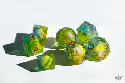 Kokiri Forest 7-PC Polyhedral set / Dnd gift / DnD present / Rpg / dice board game / Dungeons and dragons / Critical Role / DnD Dice