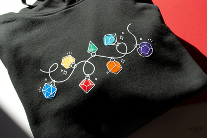 Dice light Sweater and Hoodie for Dnd Players / Dnd Tshirt / Dnd gift / Geek tshirt / Christmas Sweater / Boardgame gift / Critical Role