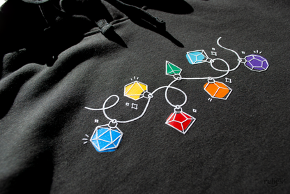 Dice light Sweater and Hoodie for Dnd Players / Dnd Tshirt / Dnd gift / Geek tshirt / Christmas Sweater / Boardgame gift / Critical Role