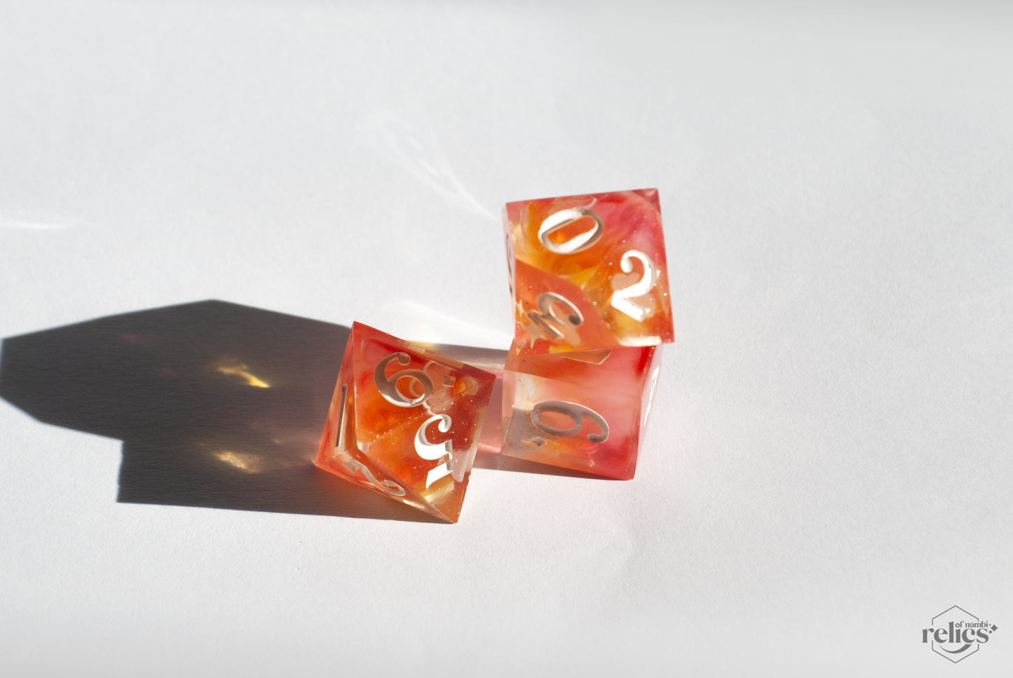 Sunset 7-PC Polyhedral set / Dnd gift / DnD present / Rpg / dice board game / Dungeons and dragons / Critical Role / DnD Dice / Custom Dice